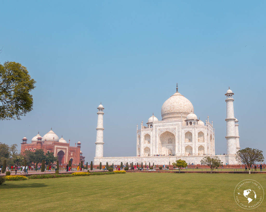 The White Marble view of Taj Mahal