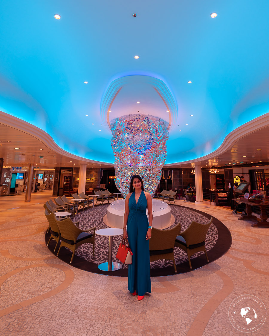 The girl goes on a shopping spree on Royal Caribbean's Cruise to Nowhere