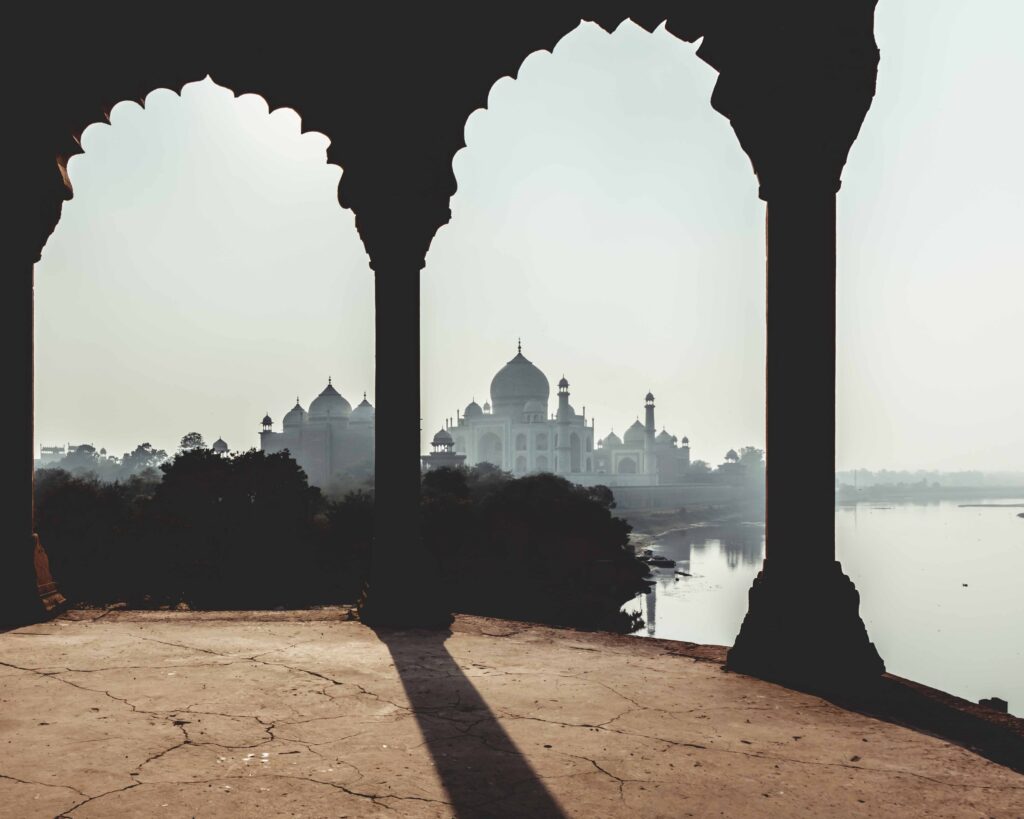 The view of Taj Mahal from Gazebo